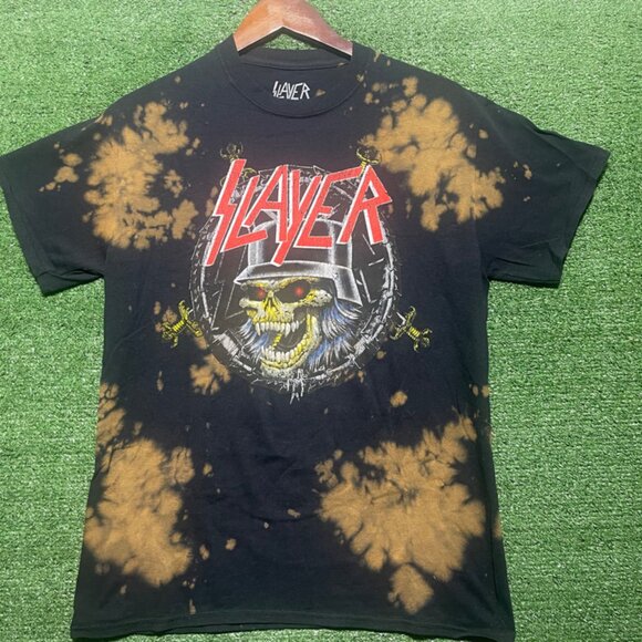 Slayer Dyed Shirt VTG Black M - Picture 1 of 4